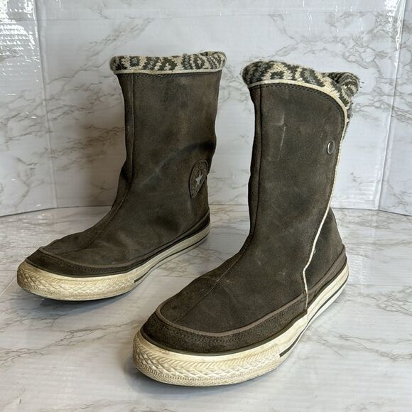 Converse Chuck Taylor Y2K Beverly Mid Boots in gray fall size 9 - Picture 2 of 10